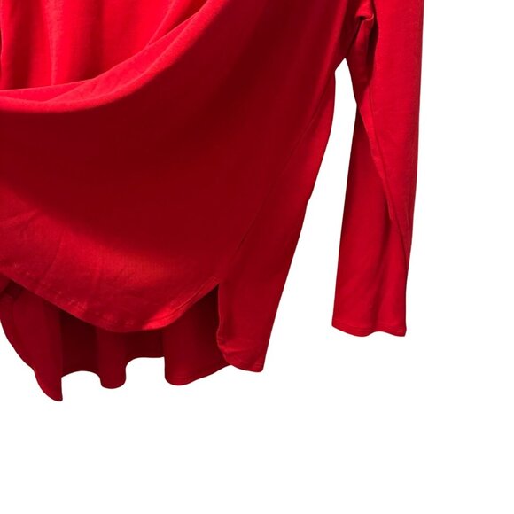 Chicos Red Mock Neck Long Sleeve Knit Tunic Top Size XL 100% Shirt. NWT - Picture 6 of 12